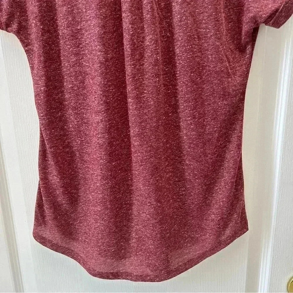 Ricki’s Linen Blend  Loose Fit V Neck T-Shirt Burgundy Size XS - Picture 10 of 16
